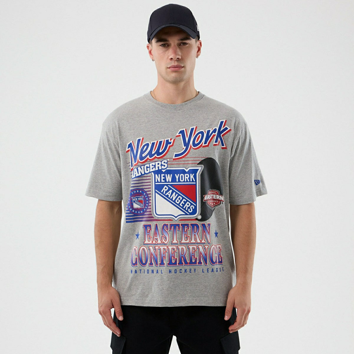 New York Rangers Sport Classics Oversized NHL T-Shirt Gray - Taass on sale