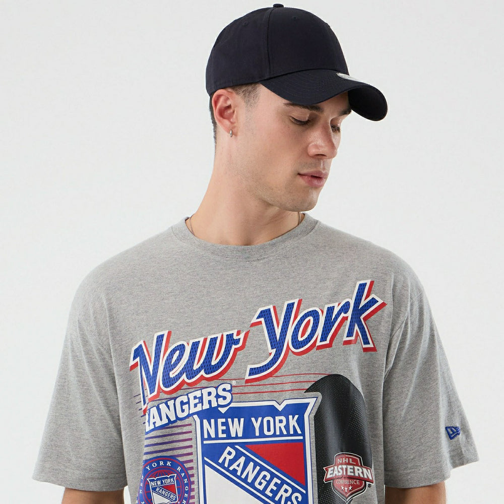 New York Rangers Sport Classics Oversized NHL T-Shirt Gray - Taass on sale