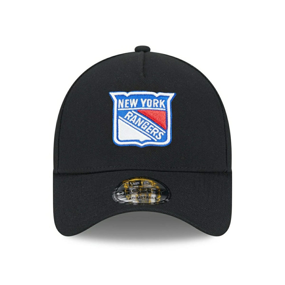 New York Rangers New Era 9FORTY A-Frame Trucker NHL Cap Black - Taass Online
