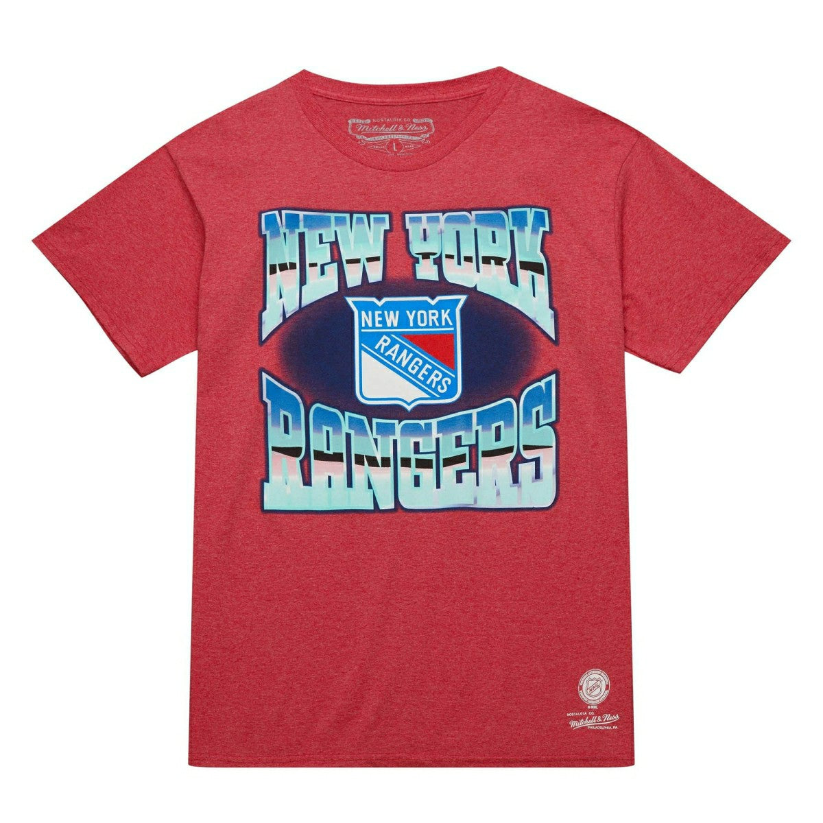New York Rangers Stateside Pastel Mitchell & Ness NHL T-Shirt Red - Taass Online