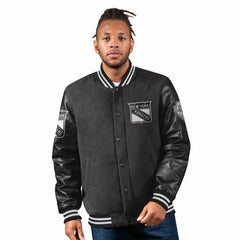 New York Rangers First Rounder Starter NHL Varsity Wool Jacket - Taass Online