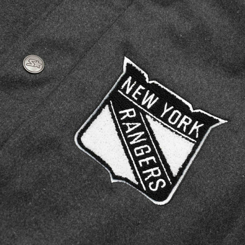 New York Rangers First Rounder Starter NHL Varsity Wool Jacket - Taass Online
