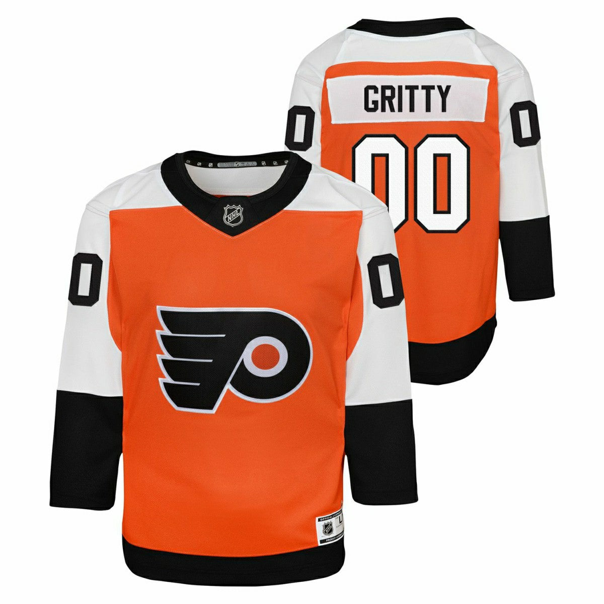 Gritty #00 Mascot Philadelphia Flyers Premier NHL Jersey Orange (YOUTH) - Taass on sale