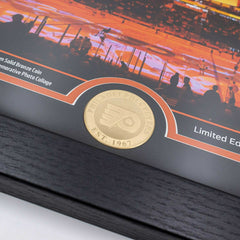 Philadelphia Flyers 2-Time Stanley Cup Champions Bronze Coin Framed NHL Photo - Taass sale
