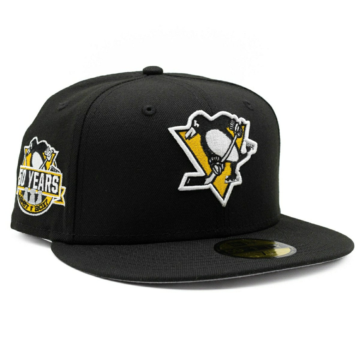 Pittsburgh Penguins 50 Years New Era 59FIFTY Fitted NHL Cap Black - Taass on sale