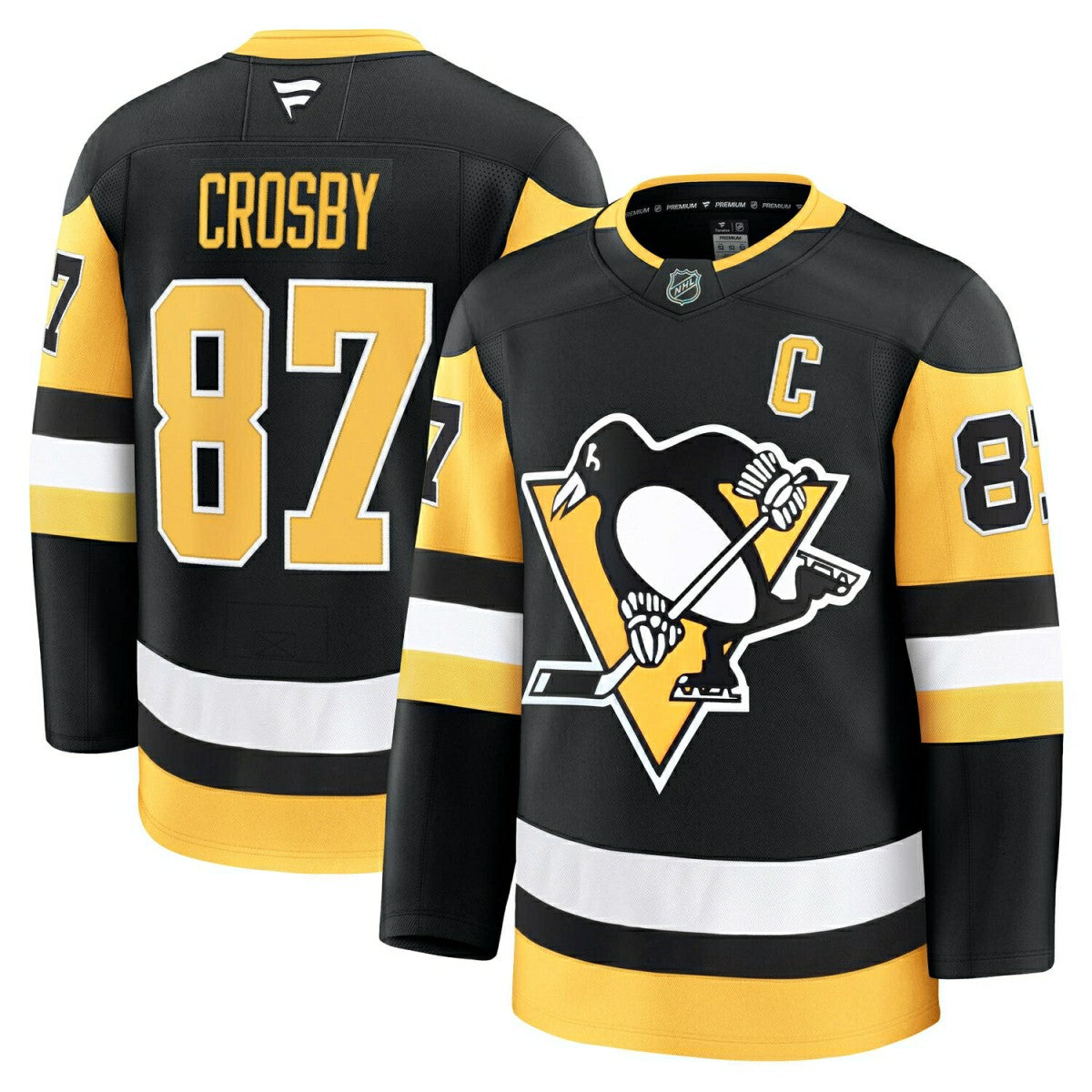 Sidney Crosby #87 Pittsburgh Penguins Premium NHL Jersey Home Black - Taass outlet