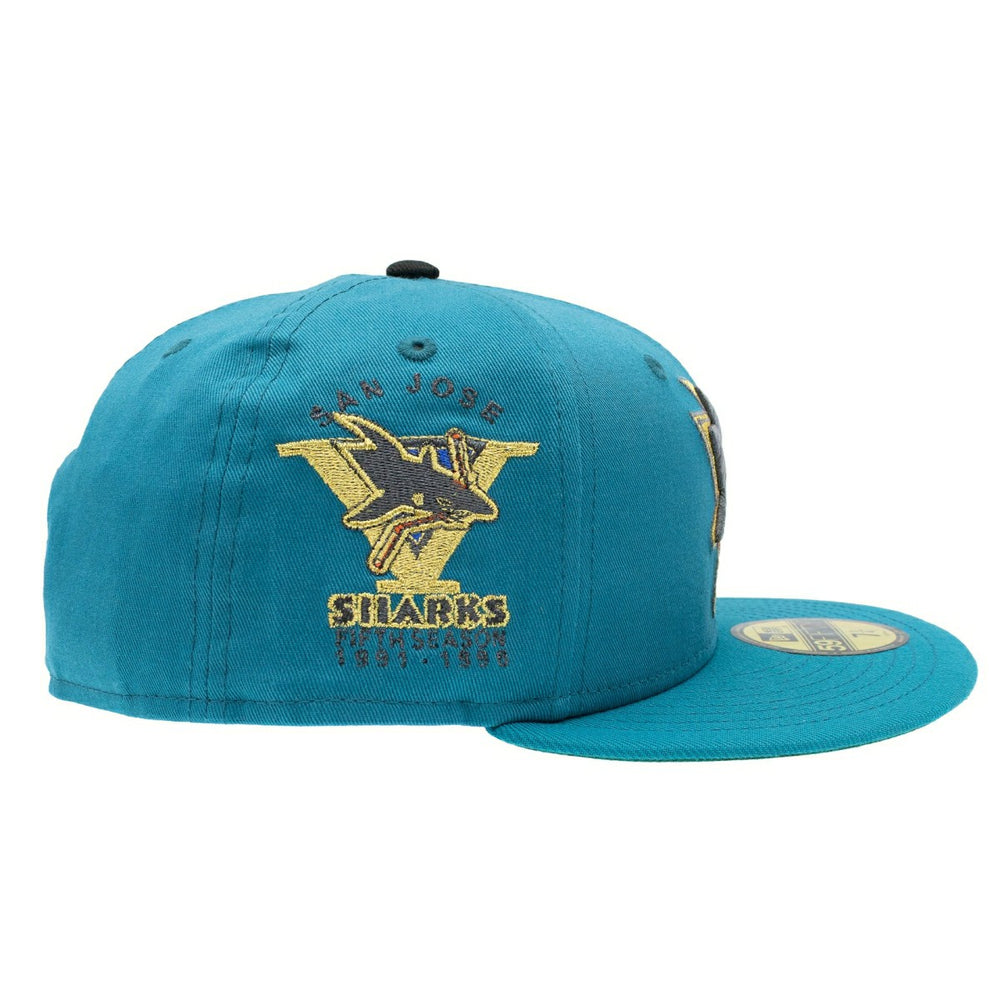 San Jose Sharks 5th Anniversary 59FIFTY Fitted NHL Cap Teal - Taass outlet