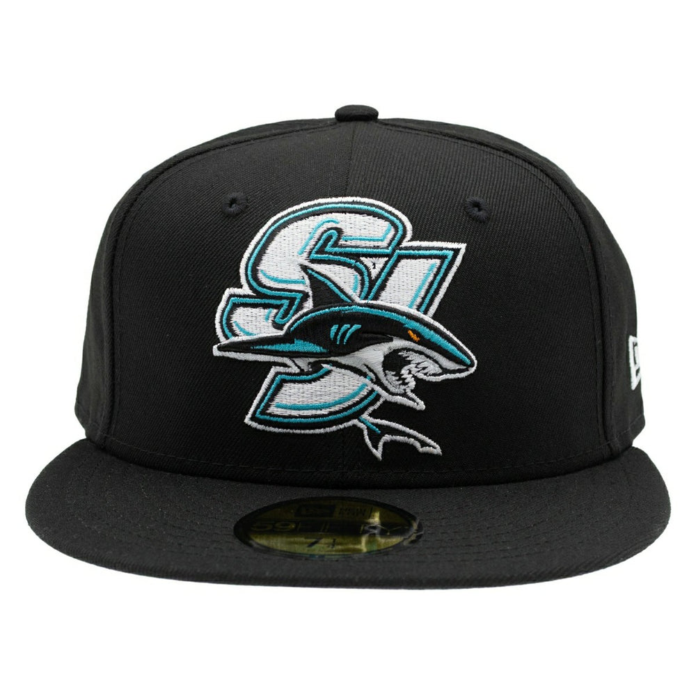 San Jose Sharks SJ Logo 59FIFTY Fitted NHL Cap Black - Taass discount