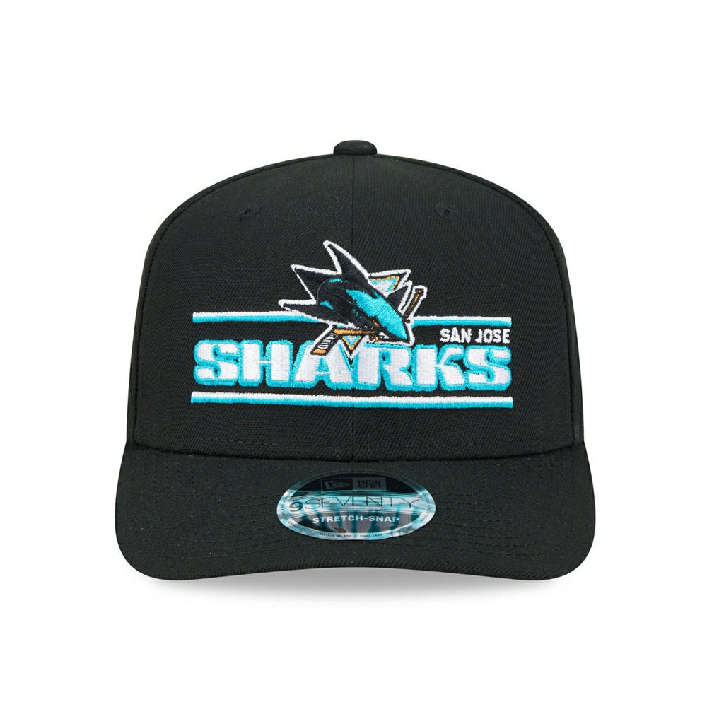 San Jose Sharks NHL Stated 9SEVENTY Stretch-Snap Cap Black - Taass on sale