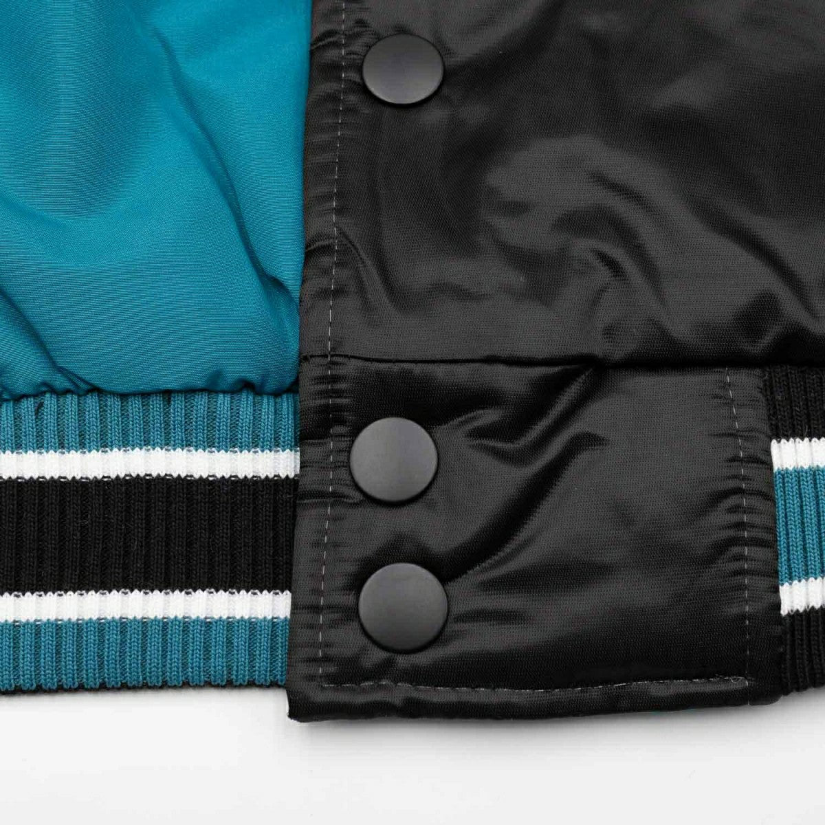 San Jose Sharks Closer Reversible NHL Varsity Jacket Black/Teal - Taass US