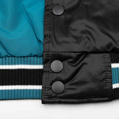 San Jose Sharks Closer Reversible NHL Varsity Jacket Black/Teal - Taass US