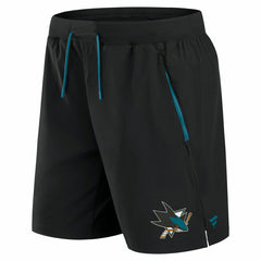 San Jose Sharks 2024/25 Authentic Pro Locker Room NHL Shorts Black - Taass Online