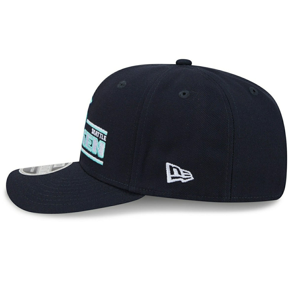 Seattle Kraken NHL Stated 9SEVENTY Stretch-Snap Cap Navy - Taass US