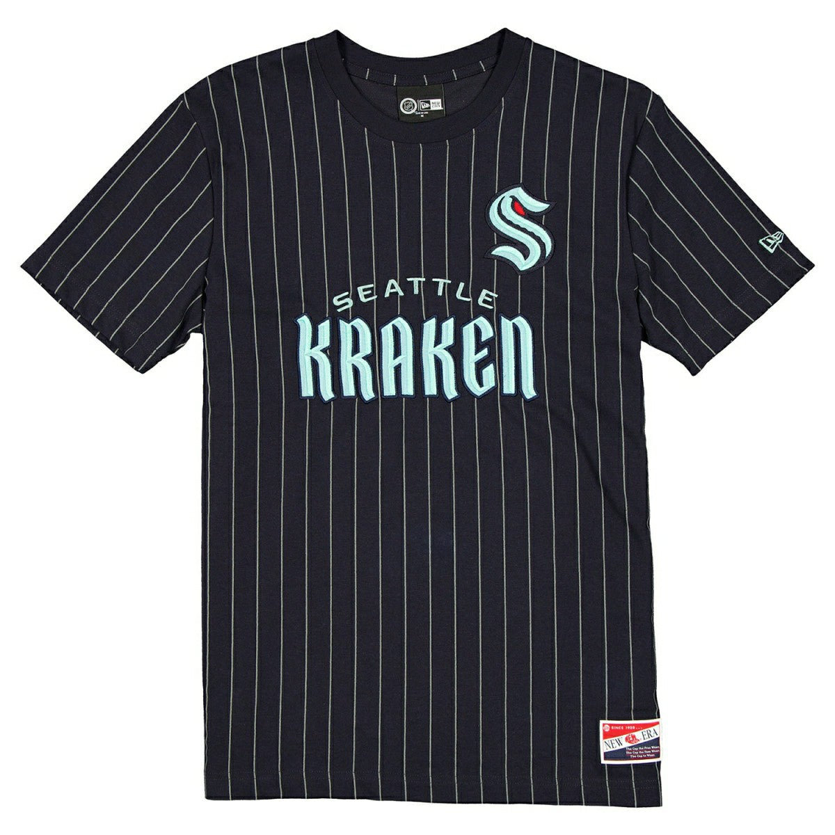 Seattle Kraken Retro Stripe NHL T-Shirt Navy - Taass sale