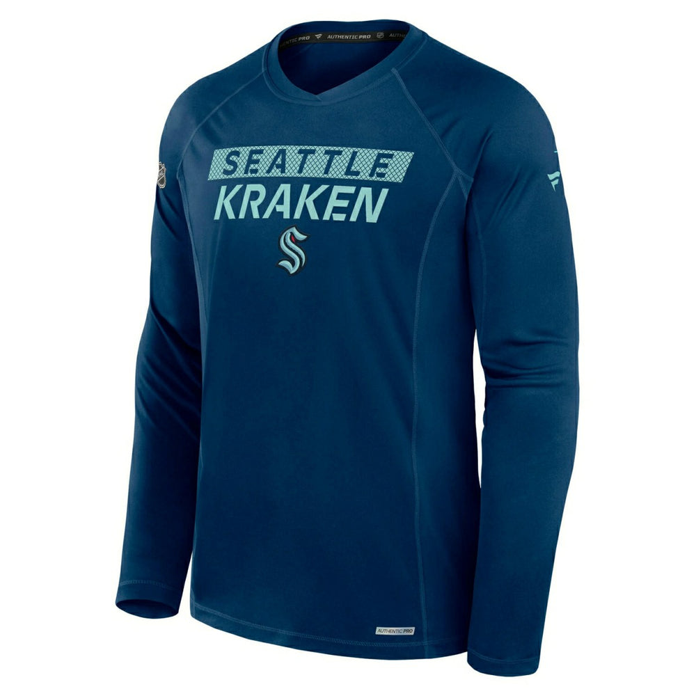 Seattle Kraken 2024/25 Authentic Pro Rink Tech NHL Long Sleeve Navy - Taass US