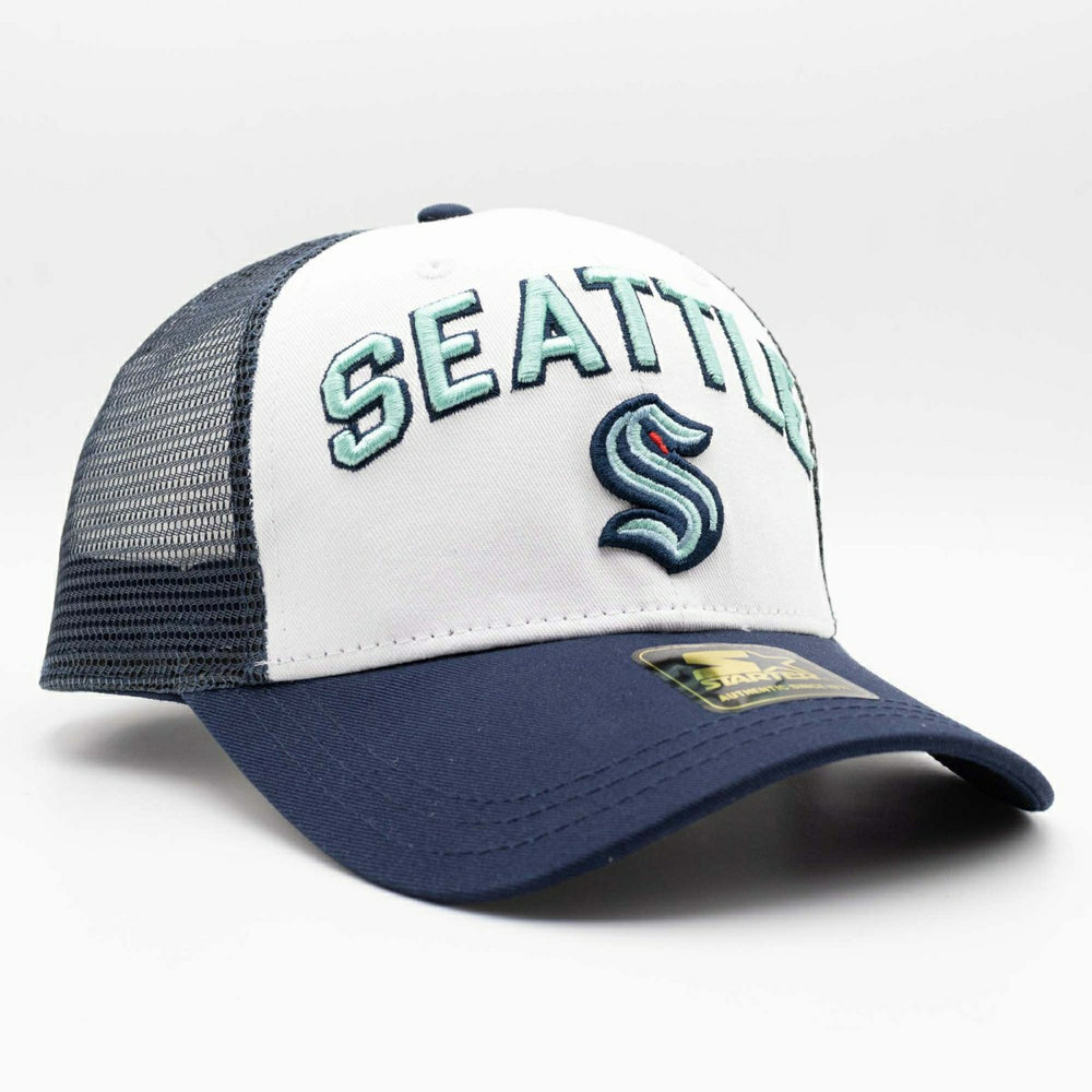 Seattle Kraken Starter Penalty NHL Trucker Cap Navy - Taass discount