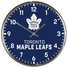 Toronto Maple Leafs Chrome NHL Team Design Wall Clock - Taass Online