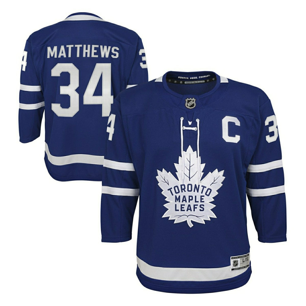 Auston Matthews #34 Toronto Maple Leafs Premier NHL Jersey Blue (YOUTH) - Taass Online