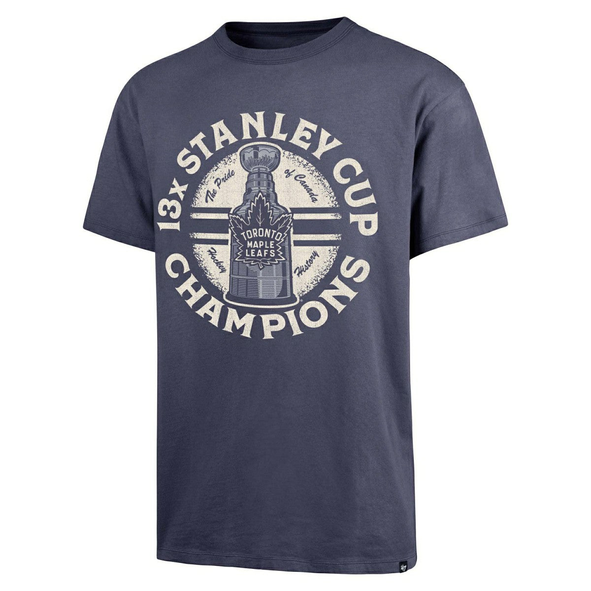 Toronto Maple Leafs Stanley Cup Champs '47 Drop Shoulder NHL T-Shirt Navy - Taass Online