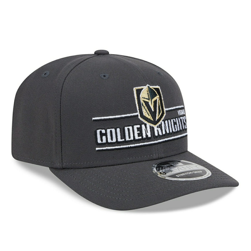 Vegas Golden Knights NHL Stated 9SEVENTY Stretch-Snap Cap Charcoal - Taass outlet