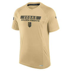 Vegas Golden Knights 2024/25 Authentic Pro Rink Tech NHL T-Shirt Gold - Taass discount