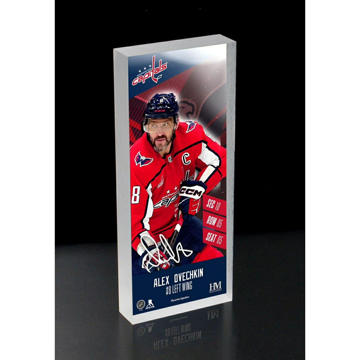 Alex Ovechkin Washington Capitals NHL Player Ticket 3D Block Art - Taass on sale