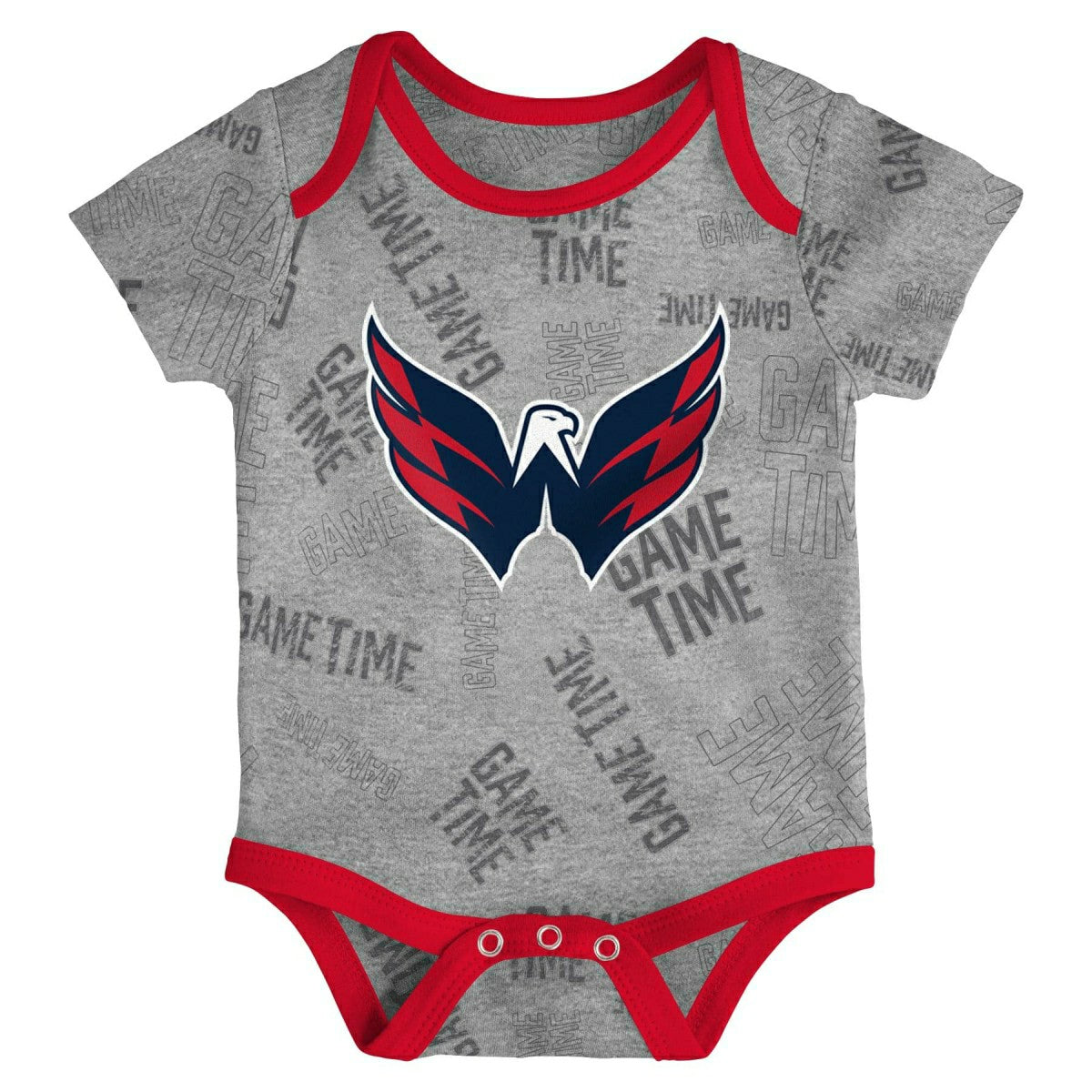 Washington Capitals Game Time NHL Baby Bodysuit Set (3-Piece) - Taass on sale