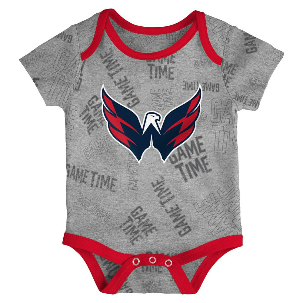 Washington Capitals Game Time NHL Baby Bodysuit Set (3-Piece) - Taass on sale