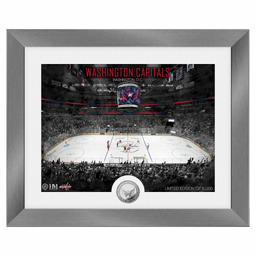 Washington Capitals Art Deco Stadium Silver Coin Framed NHL Photo - Taass outlet