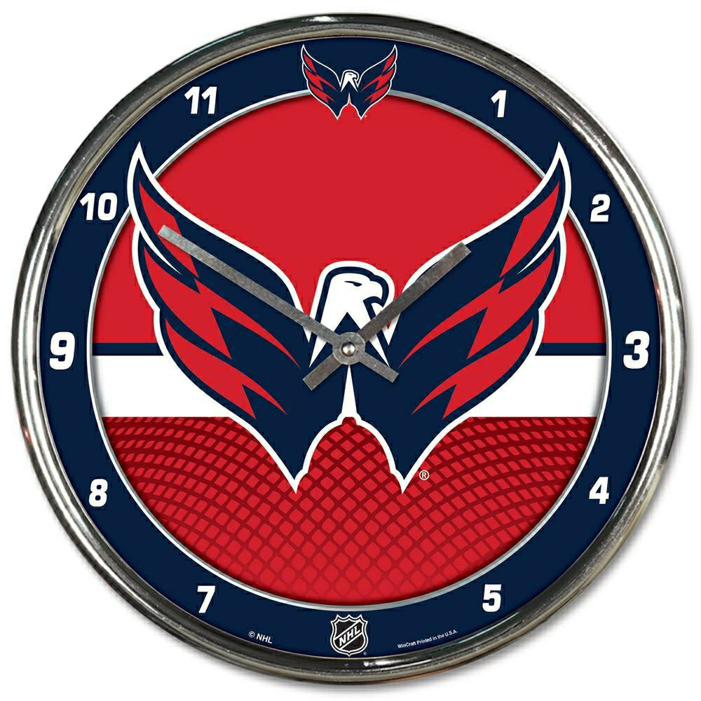 Washington Capitals Chrome NHL Wall Clock - Taass sale