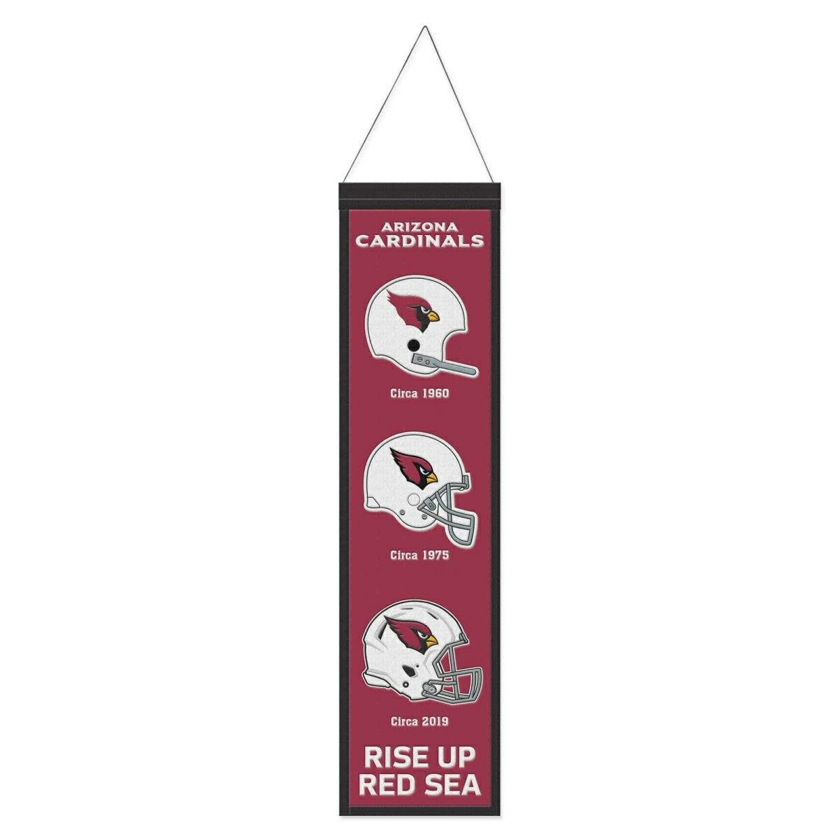 Arizona Cardinals Logo Evolution NFL Wool Banner - Taass outlet