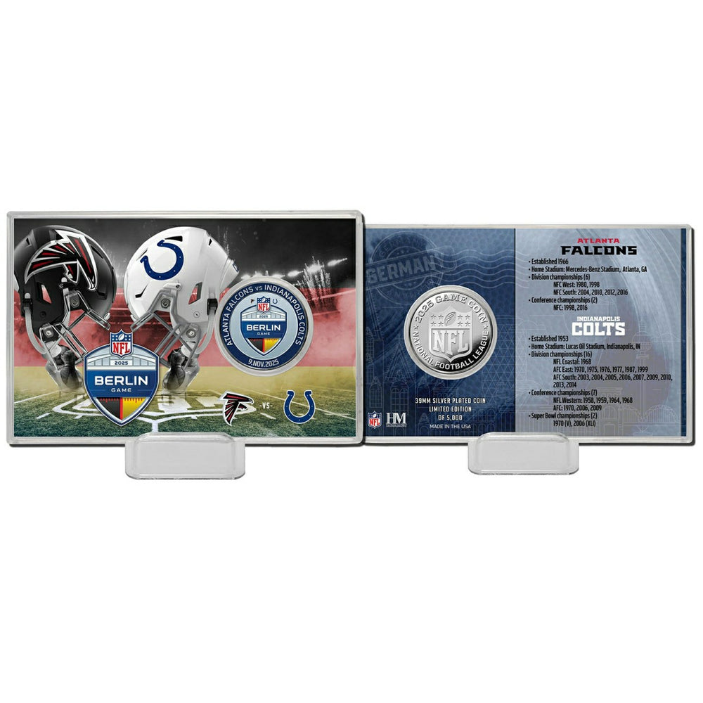 2025 NFL Berlin Game Colts vs. Falcons Game Coin Card - Taass for sale