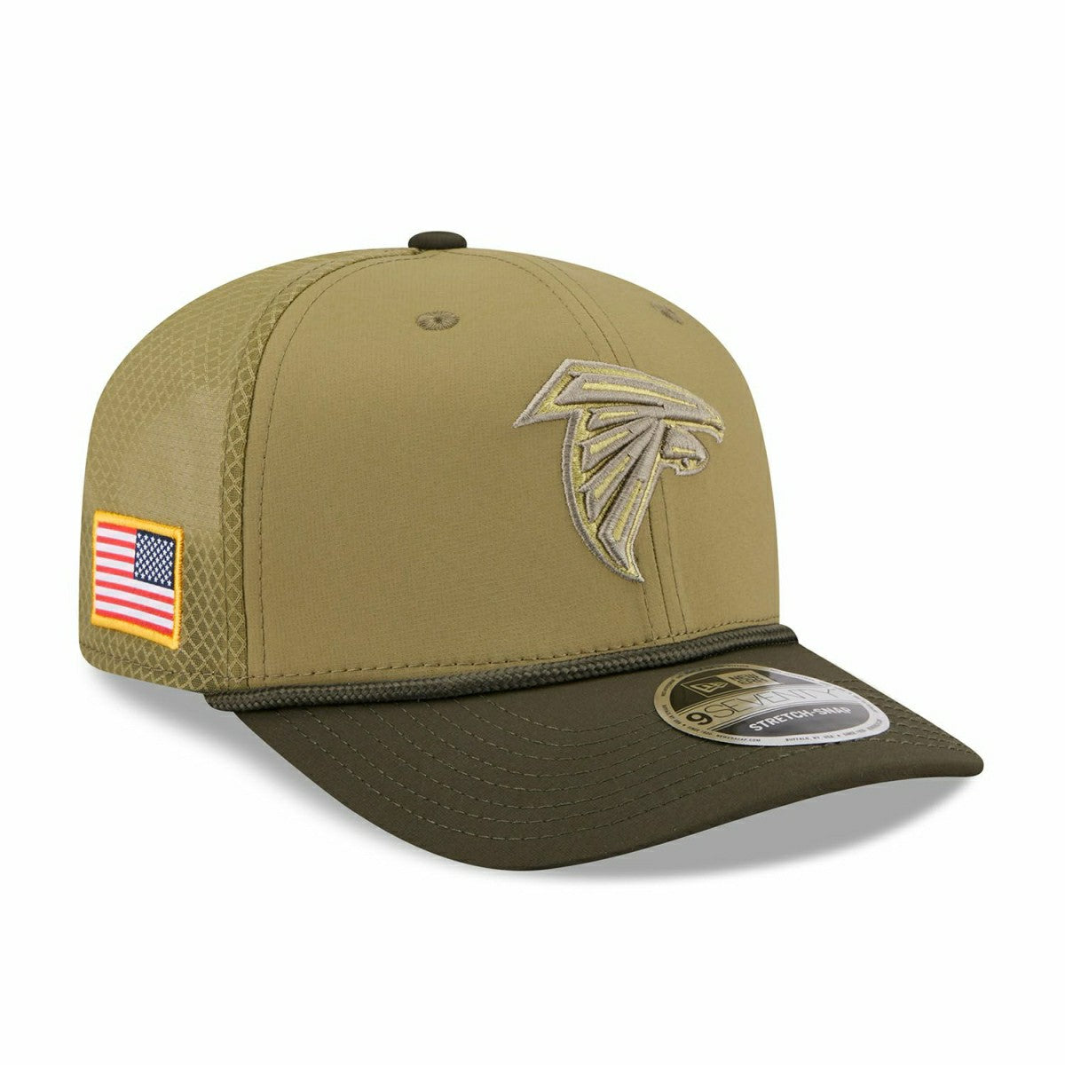 Atlanta Falcons 2025 NFL Salute to Service 9SEVENTY Trucker Snapback Cap Olive - Taass outlet