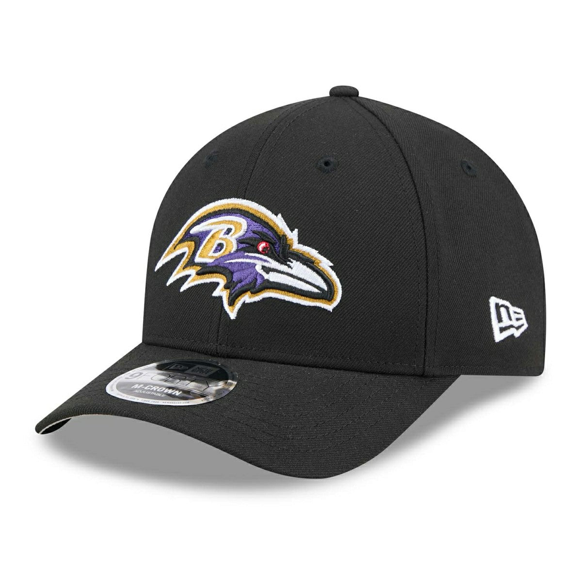 Baltimore Ravens NFL Team Logo New Era 9FORTY M-Crown Snapback Cap Black - Taass on sale