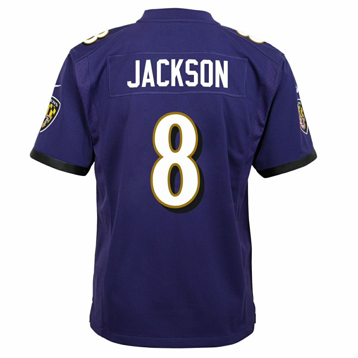Lamar Jackson #8 Baltimore Ravens Game Youth NFL Jersey Purple (YOUTH) - Taass sale