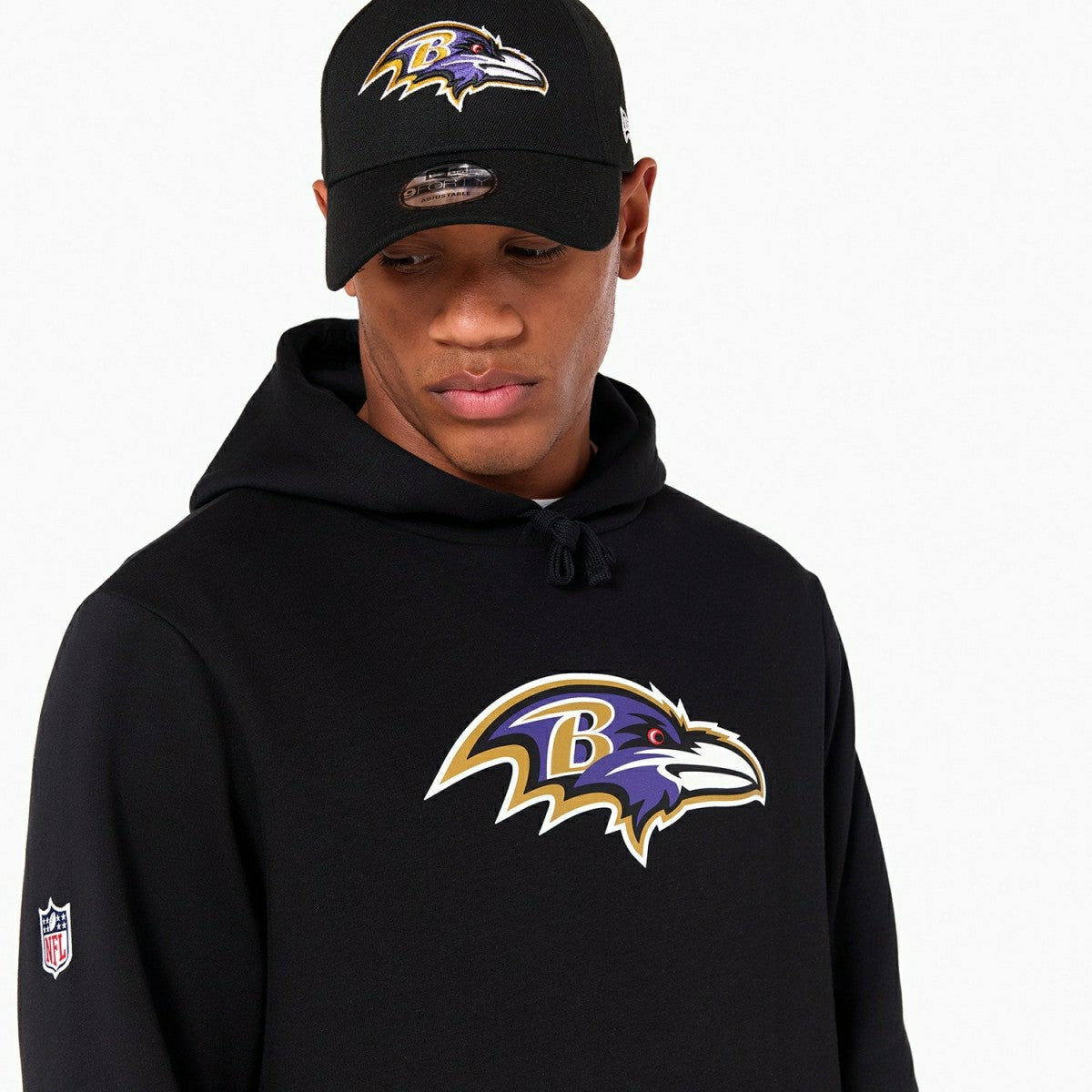 Baltimore Ravens Logo Hoodie NFL Sweatshirt Black - Taass sale