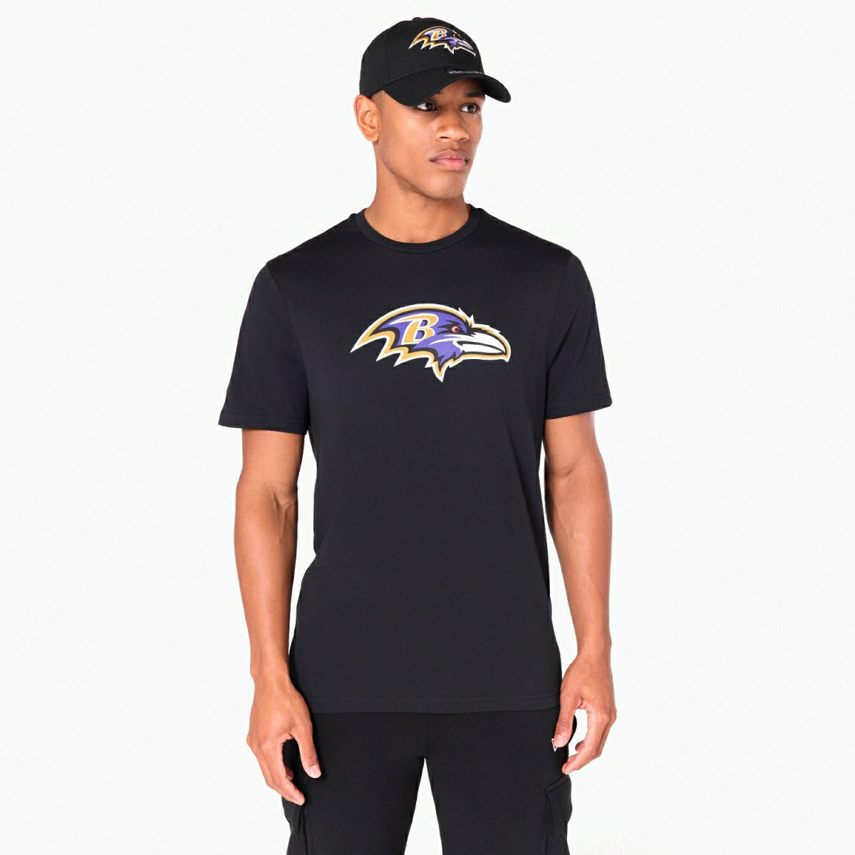 Baltimore Ravens Team Logo Football NFL T-Shirt Black - Taass for sale