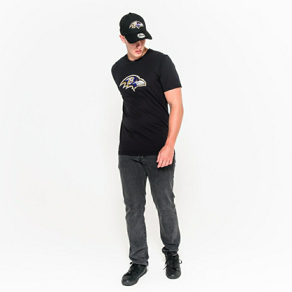 Baltimore Ravens Team Logo Football NFL T-Shirt Black - Taass for sale