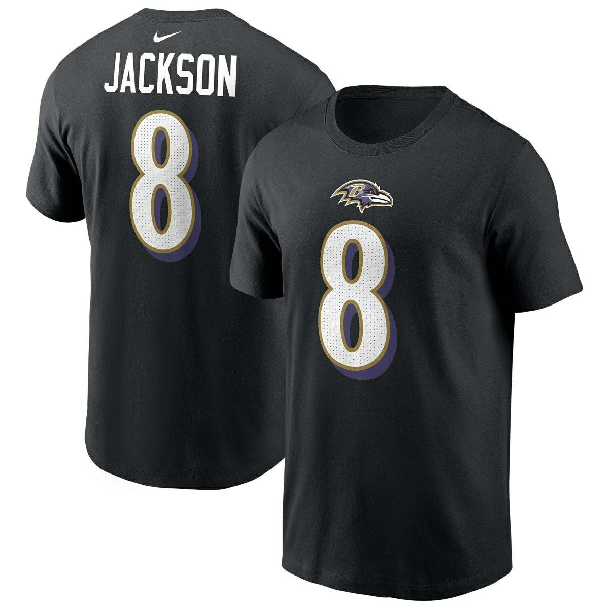Lamar Jackson #8 Baltimore Ravens Nike Player NFL T-Shirt Black - Taass discount