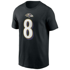Lamar Jackson #8 Baltimore Ravens Nike Player NFL T-Shirt Black - Taass discount