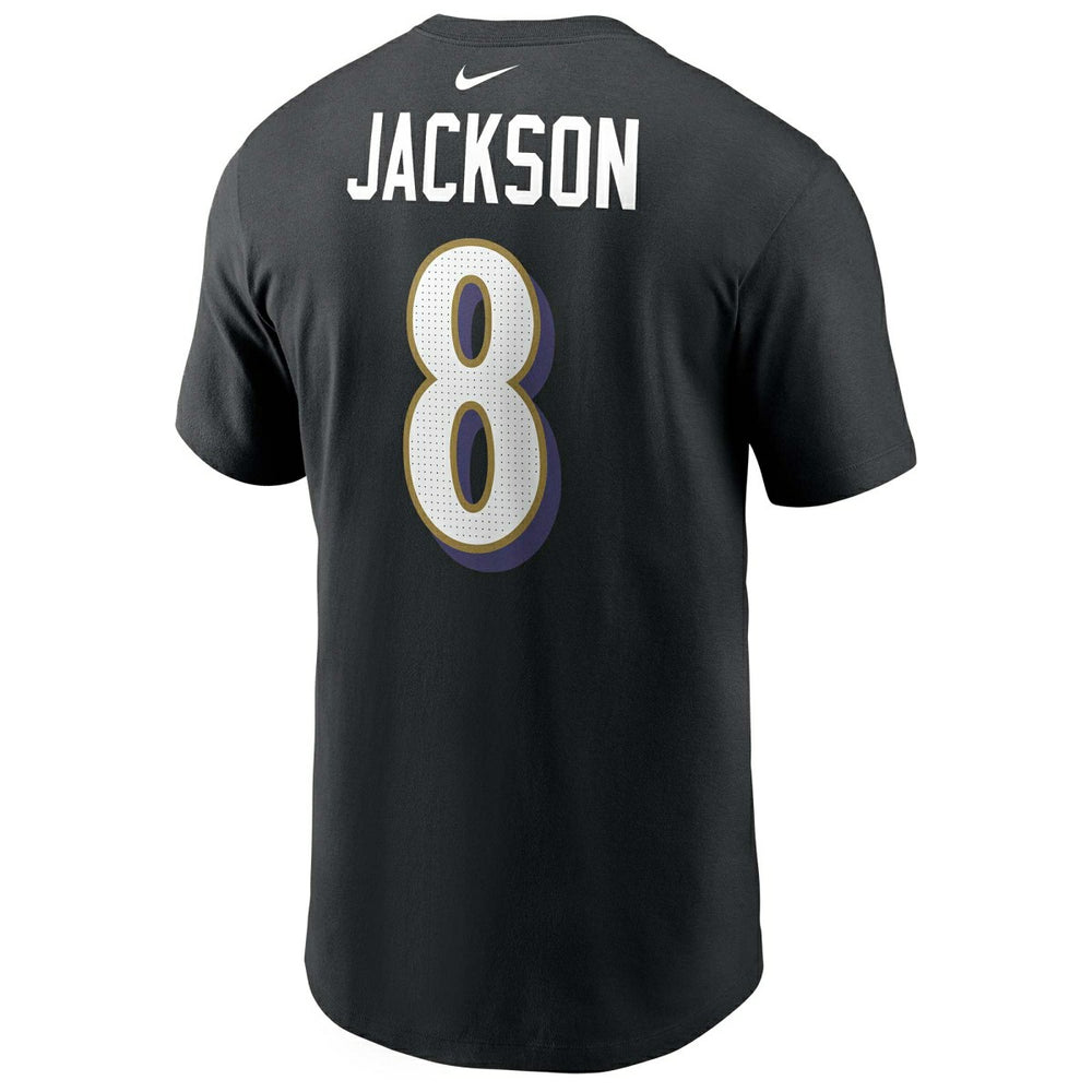 Lamar Jackson #8 Baltimore Ravens Nike Player NFL T-Shirt Black - Taass discount