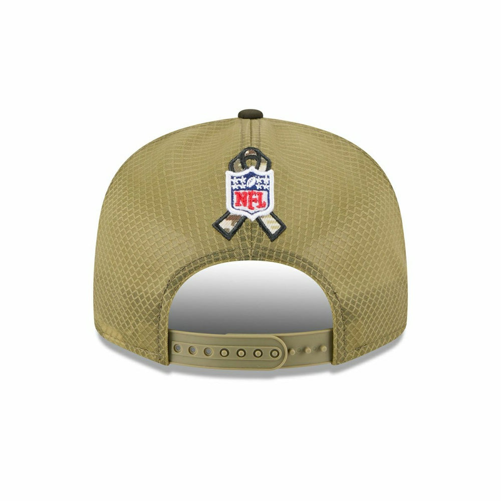 Baltimore Ravens 2025 NFL Salute to Service 9FIFTY Split Panel Trucker Snapback Cap Olive - Taass outlet