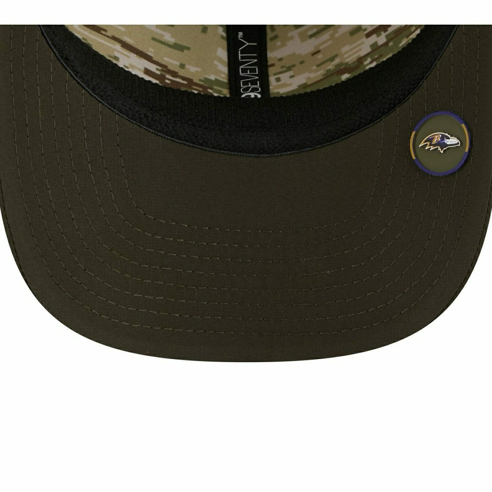 Baltimore Ravens 2025 NFL Salute to Service 9SEVENTY Trucker Snapback Cap Olive - Taass discount