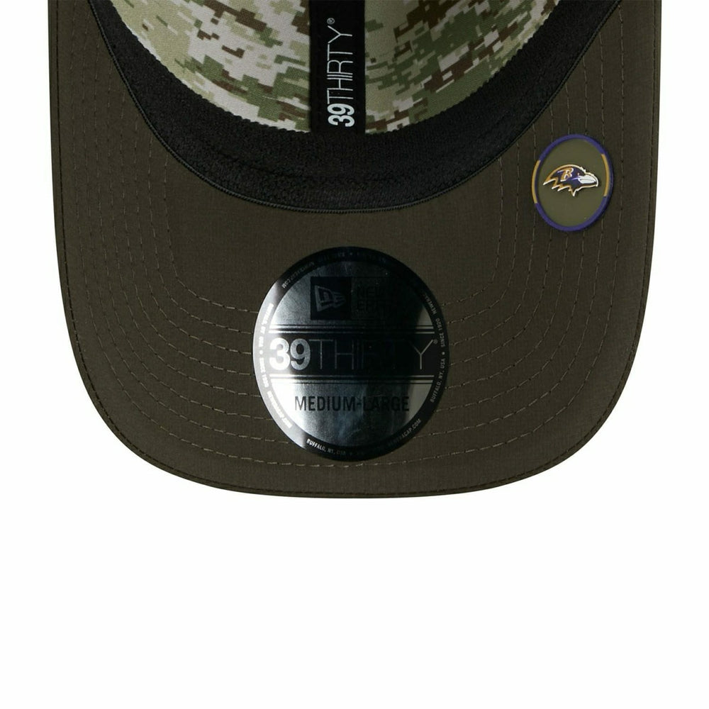 Baltimore Ravens 2025 NFL Salute to Service 39THIRTY Flex Cap Olive - Taass US