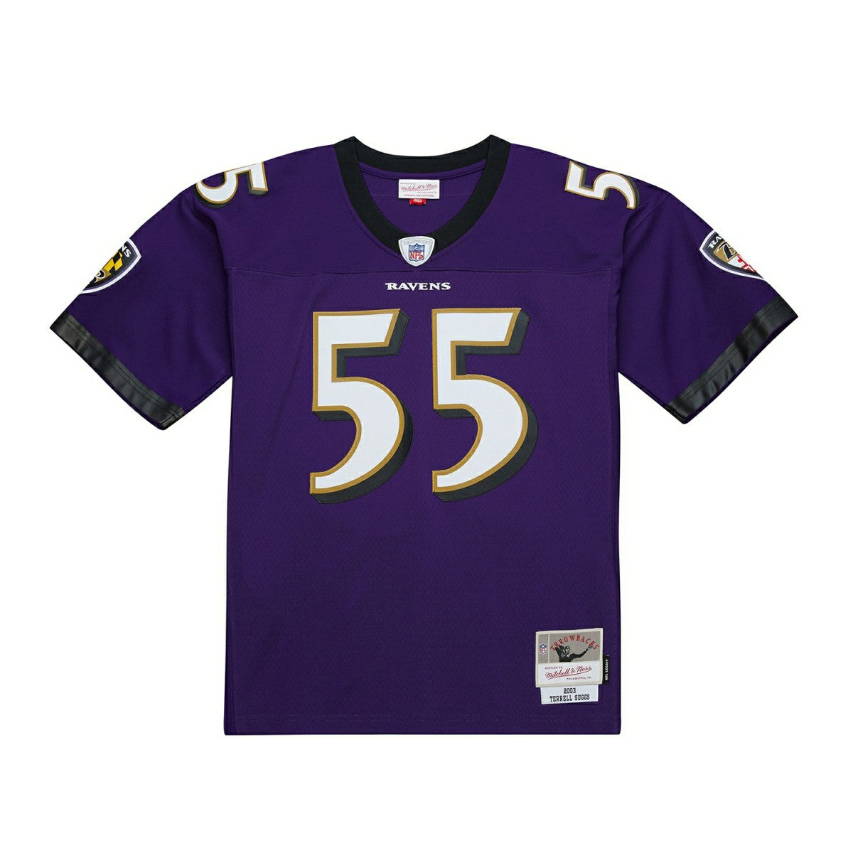 Terrell Suggs #55 Baltimore Ravens 2003 Legacy Throwback NFL Jersey Purple - Taass discount