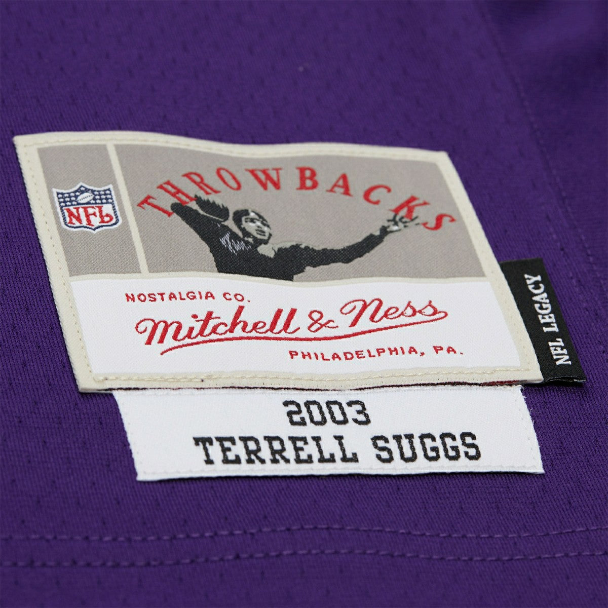 Terrell Suggs #55 Baltimore Ravens 2003 Legacy Throwback NFL Jersey Purple - Taass discount