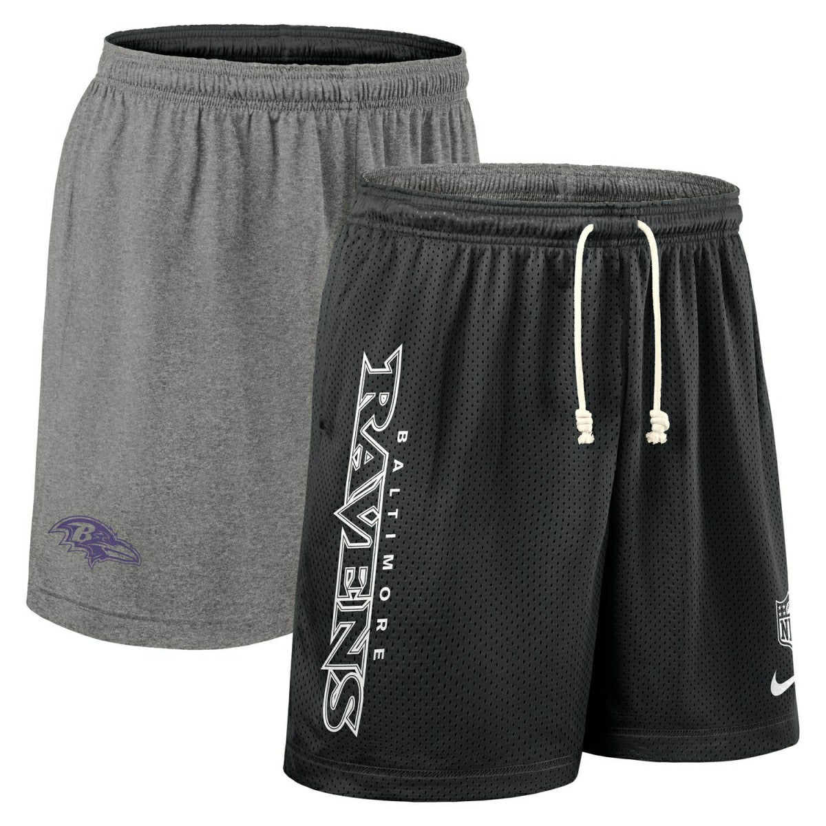 Baltimore Ravens 2025 NFL Sideline Reversible Mesh Nike Dri-FIT Shorts Black - Taass for sale