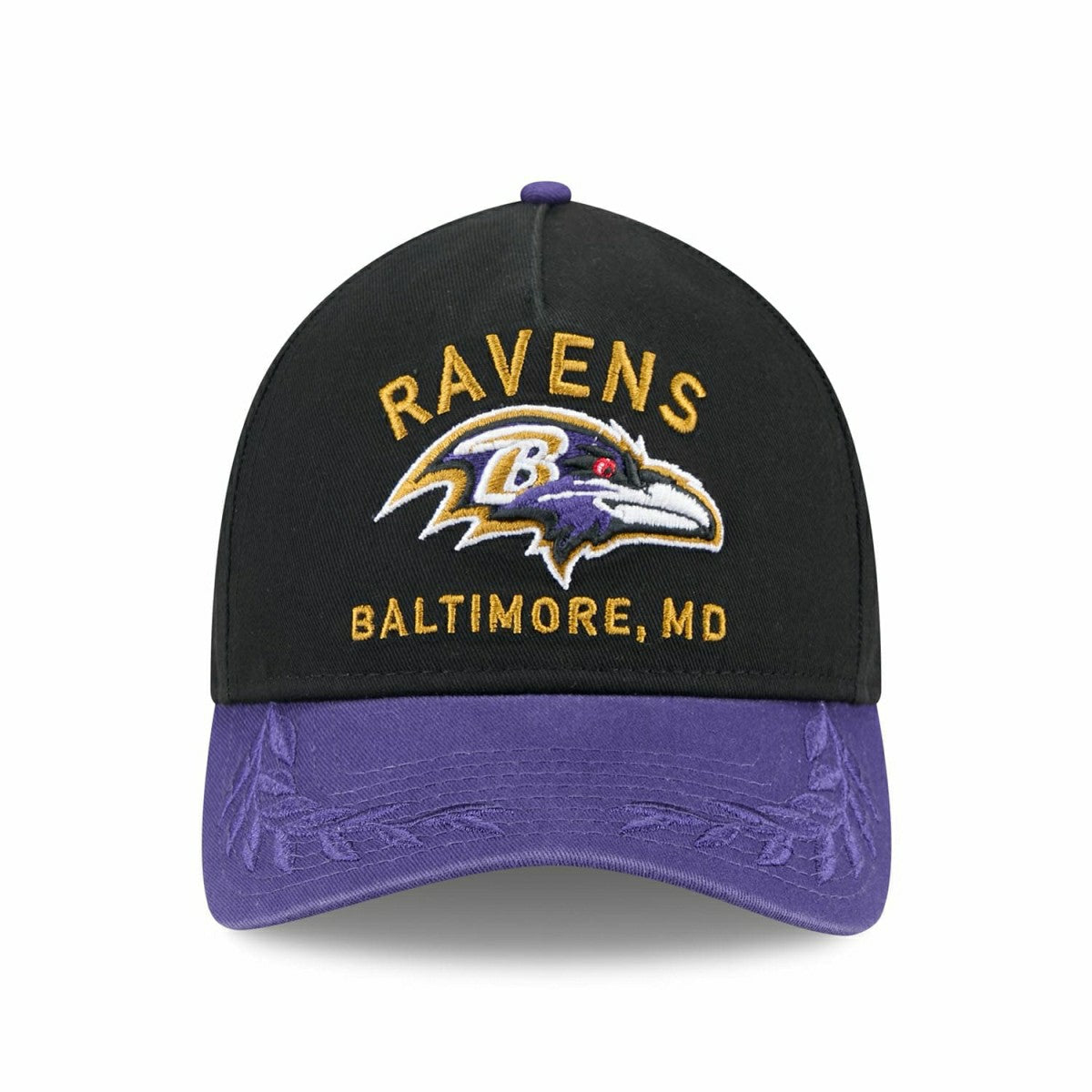 Baltimore Ravens 2025 NFL Draft 9TWENTY A-Frame Adjustable Cap Black - Taass discount