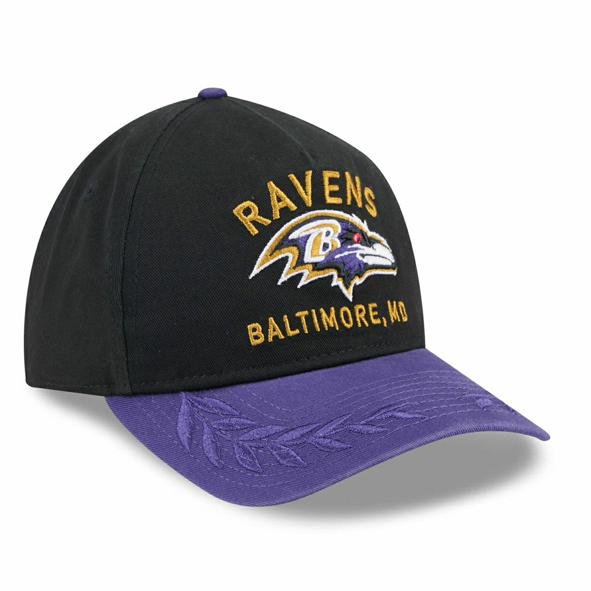 Baltimore Ravens 2025 NFL Draft 9TWENTY A-Frame Adjustable Cap Black - Taass discount