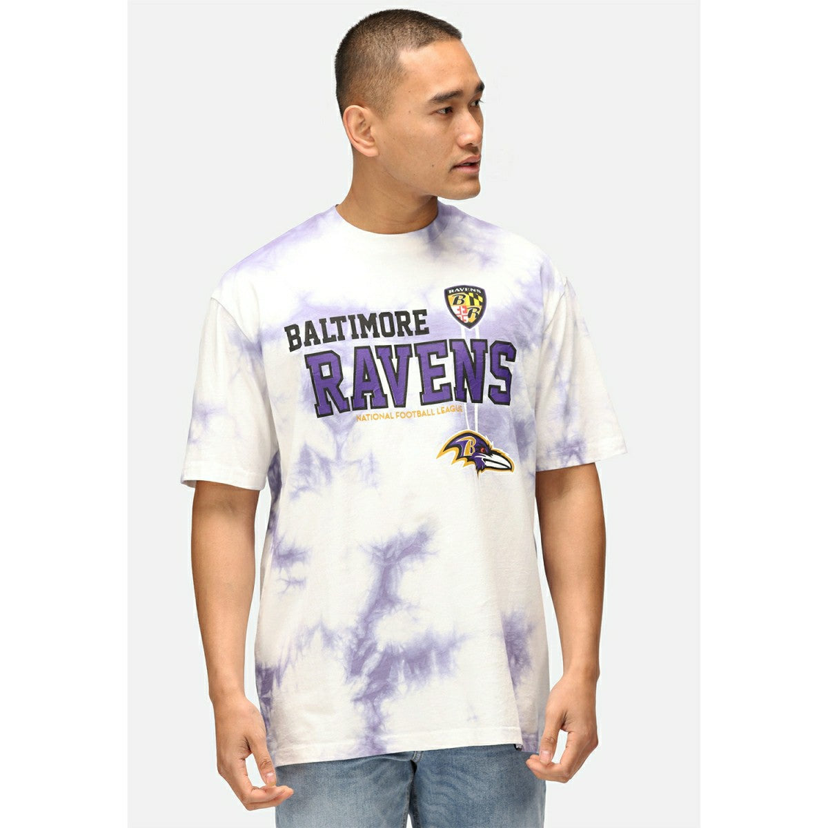 Baltimore Ravens Tie-Dye Recovered Relaxed NFL T-Shirt - Taass Online